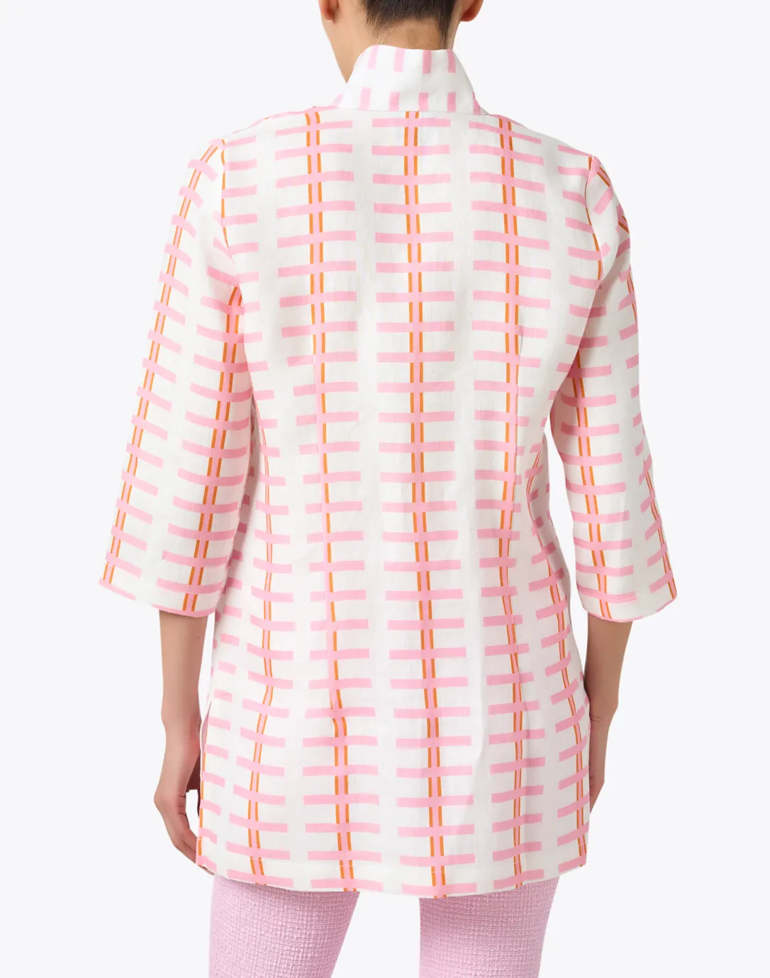 Rita Pink Print Linen Jacket