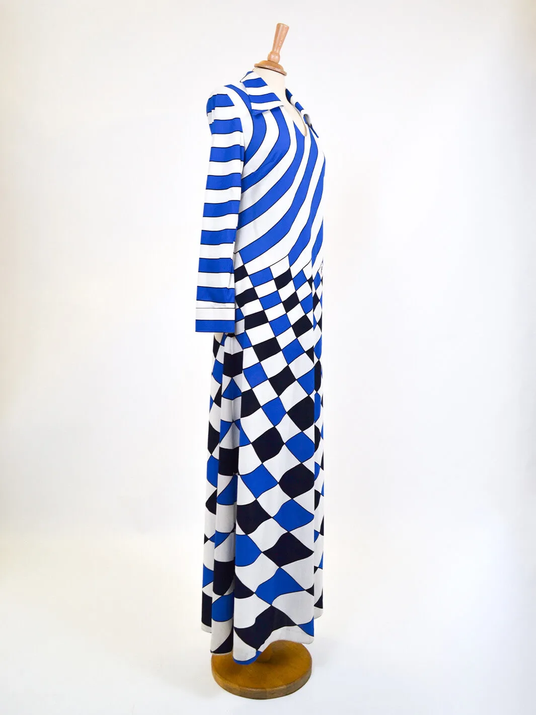 Roberta di Camerino blue and white dress, 70s