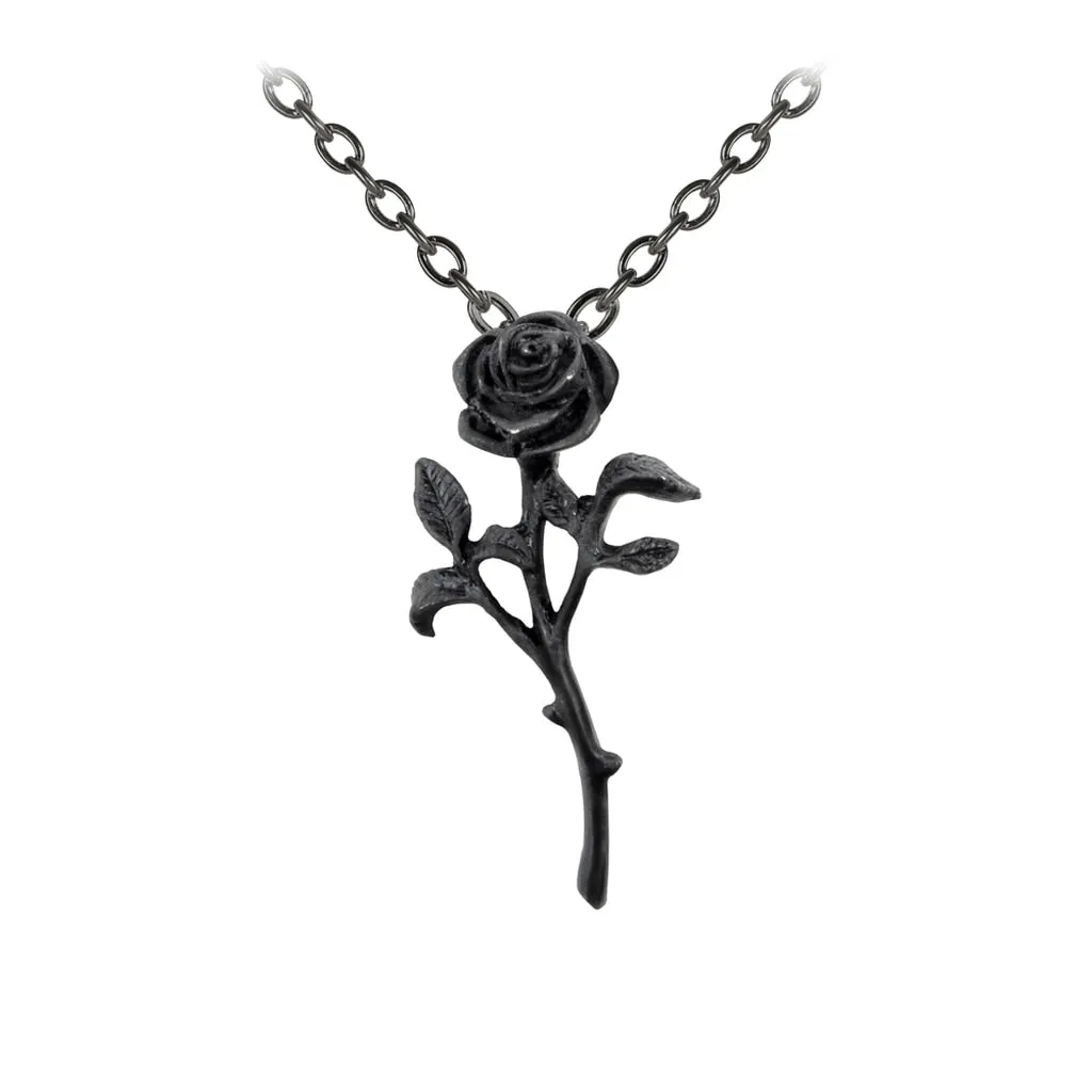 Romance of the Black Rose Necklace