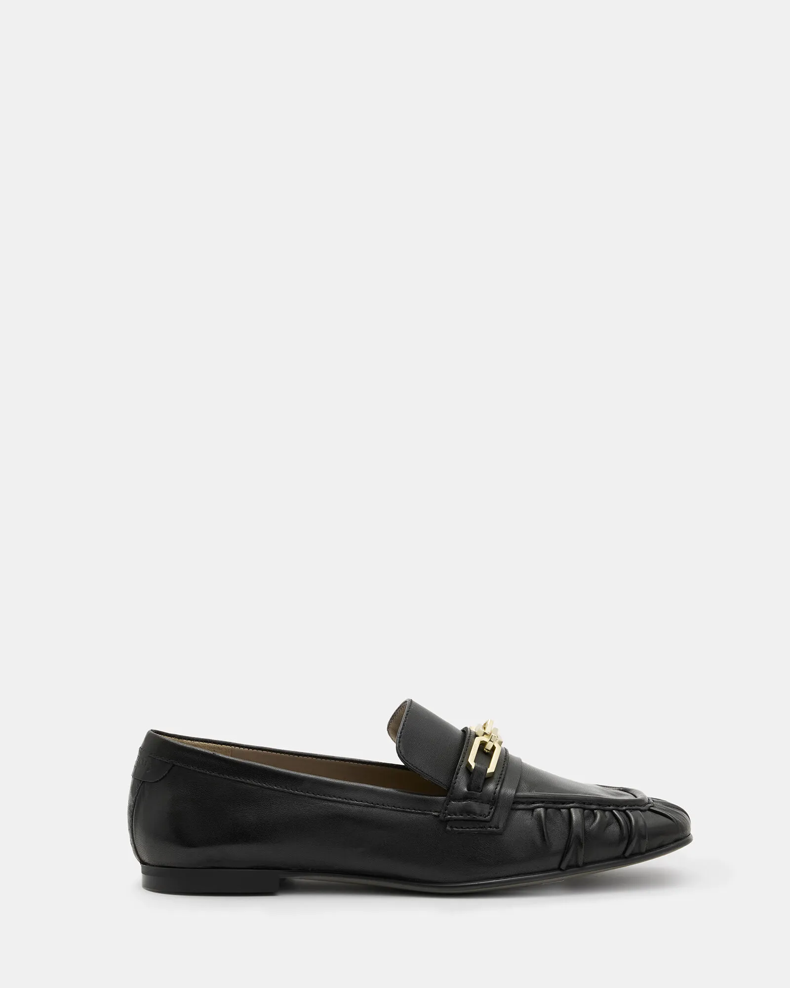 Sapphire Leather Chain Loafer Shoes