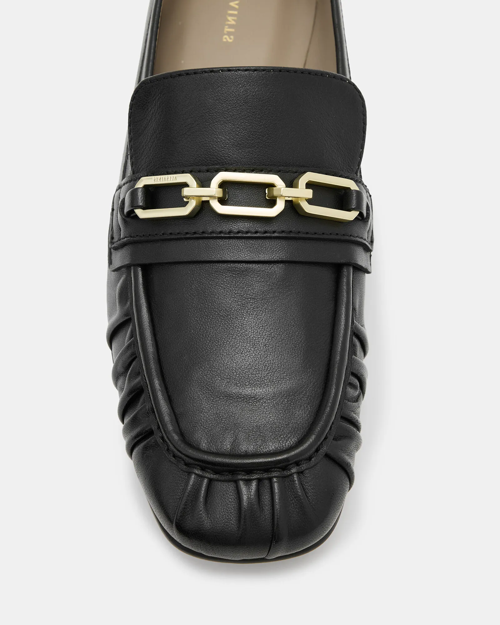 Sapphire Leather Chain Loafer Shoes