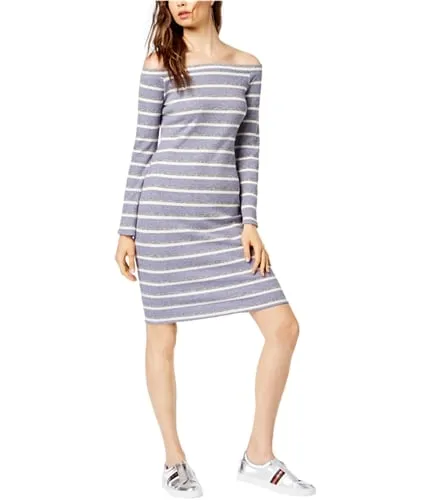 Socialite Womens Striped Midi Dress