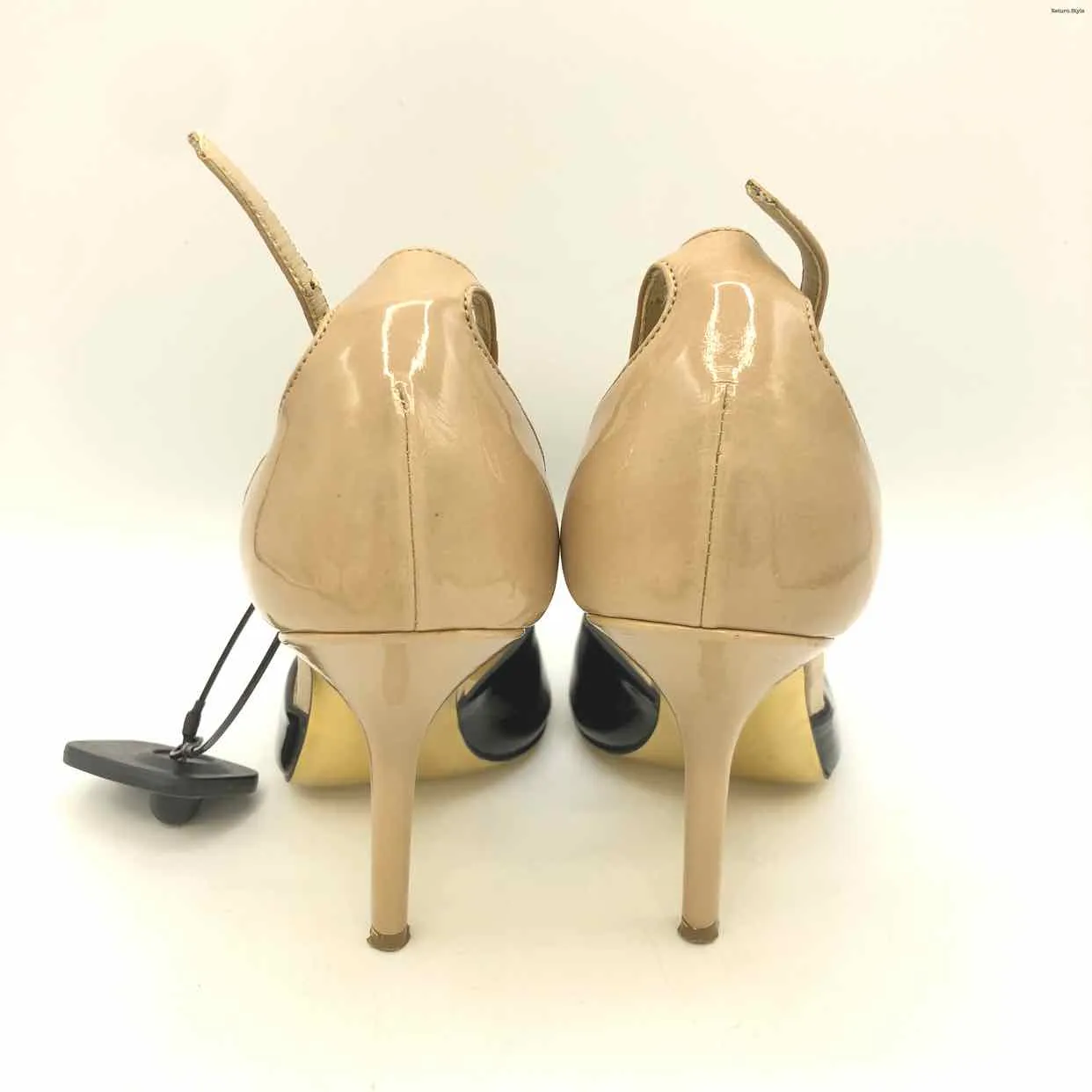 STELLA MCCARTNEY Beige Black Patent Made in Italy Heels Shoe Size 35 US: 5 Shoes