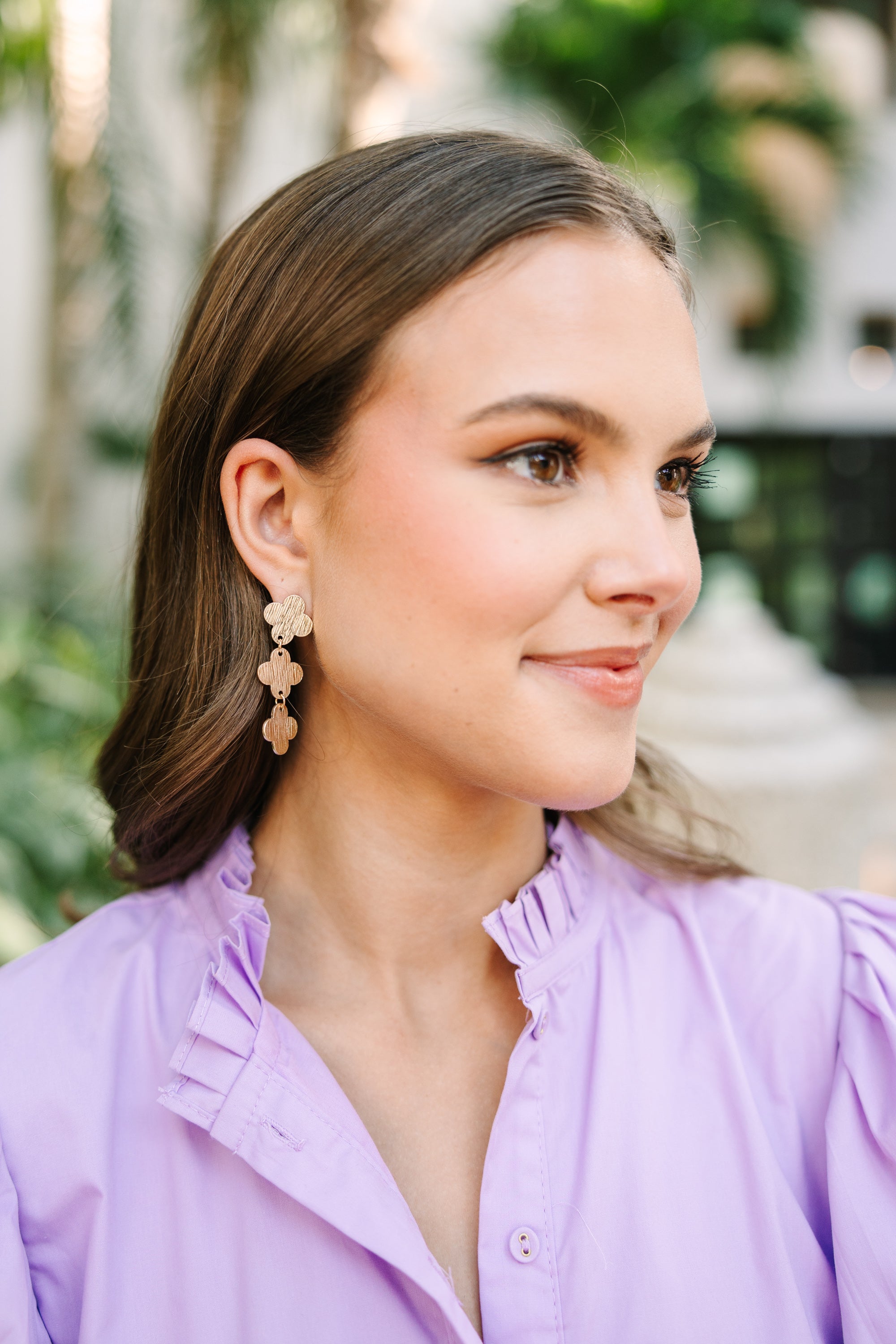 Taking Shape Gold Drop Earrings