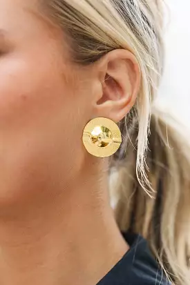 Treasure Jewels: Round The Way Gold Stud Earrings