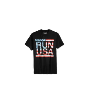 Univibe Mens Run Usa Graphic T-Shirt