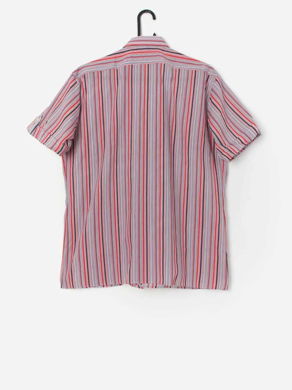 Vintage 70s striped shirt in red, white and blue, deadstock – Large / XL