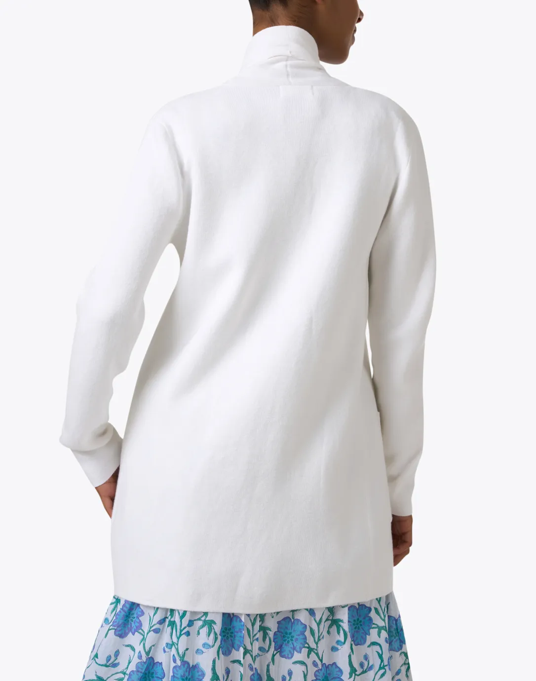 White Cotton Silk Travel Coat