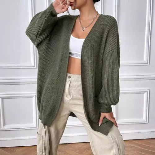 Women's Cardigan Sweater Long Sleeve Sweaters & Cardigans Casual Streetwear Solid Color