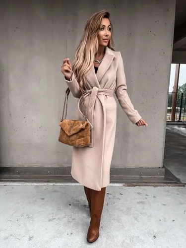 Women's Casual Solid Color Patchwork Woolen Coat