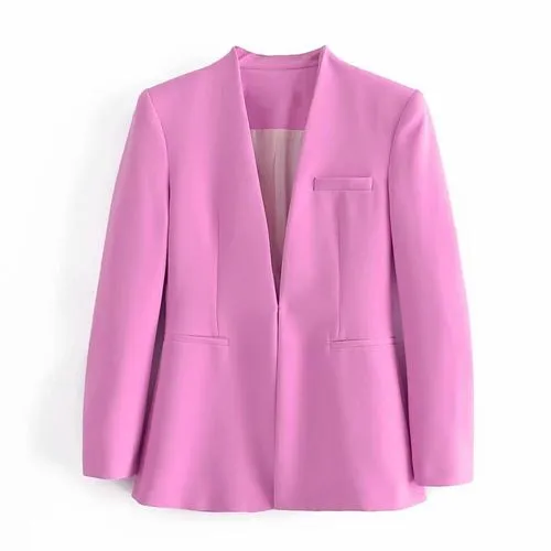 Women's Coat Long Sleeve Blazers Business Solid Color