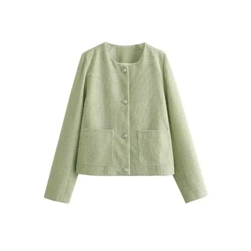 Women's Elegant Streetwear Solid Color Single Breasted Coat Casual Jacket