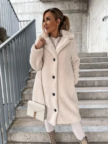 Women's Fashion Solid Color Single Breasted Coat Woolen Coat