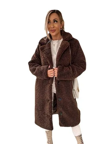 Women's Fashion Solid Color Single Breasted Coat Woolen Coat