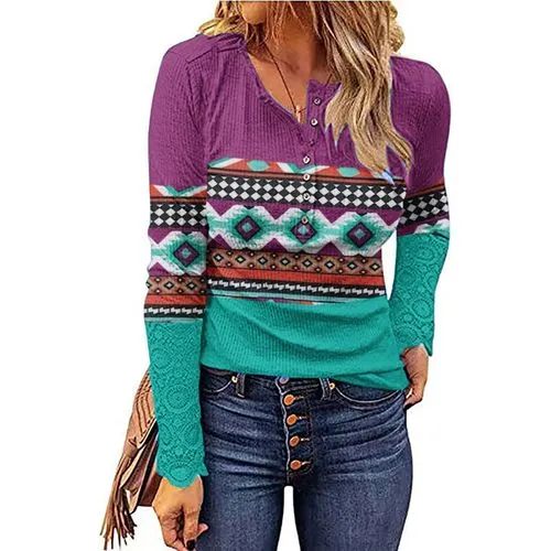 Women's Knitwear Long Sleeve Sweaters & Cardigans Printing Button Fashion Dandelion