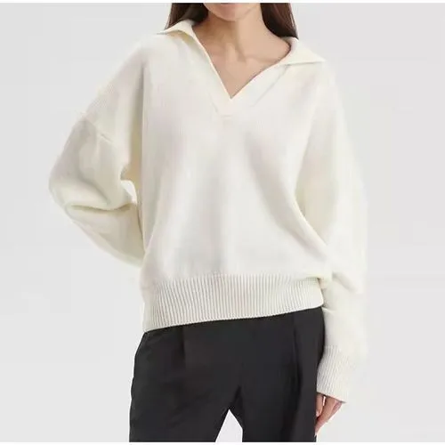 Women's Sweater Long Sleeve Sweaters & Cardigans Fashion Solid Color