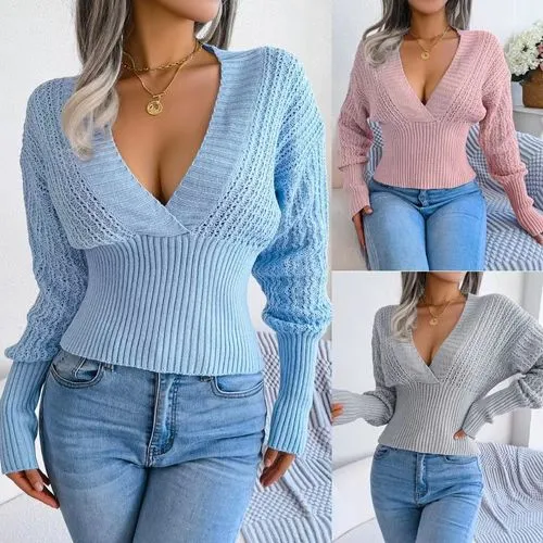 Women's Sweater Long Sleeve Sweaters & Cardigans Hollow Out Casual Solid Color