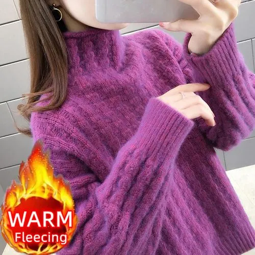 Women's Sweater Long Sleeve Sweaters & Cardigans Knitted Casual Solid Color