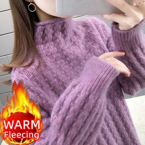 Women's Sweater Long Sleeve Sweaters & Cardigans Knitted Casual Solid Color