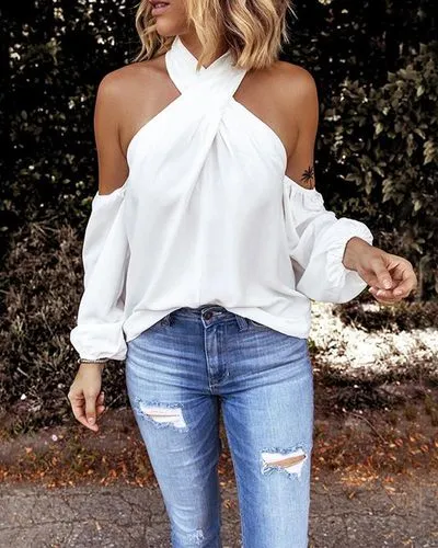 Women's T-shirt Long Sleeve T-shirts Casual Solid Color