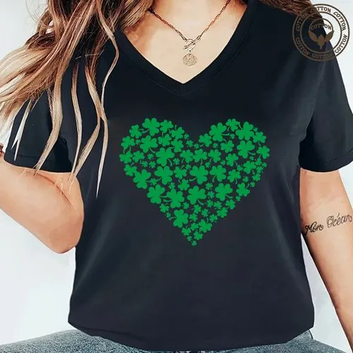 Women's T-shirt Short Sleeve T-Shirts Printing Simple Style Shamrock