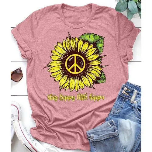 Women's T-shirt Short Sleeve T-shirts Printing Streetwear Printing