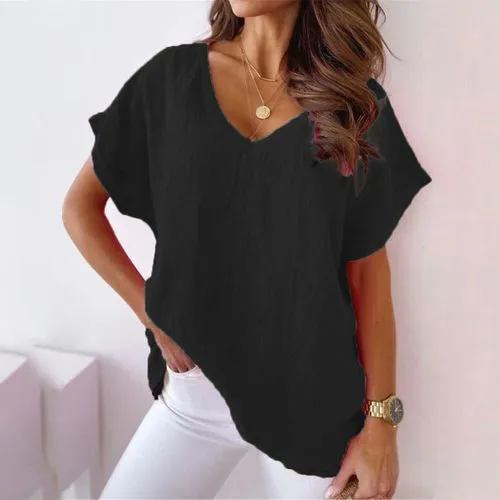 Women's T-shirt Short Sleeve T-Shirts Simple Style Solid Color