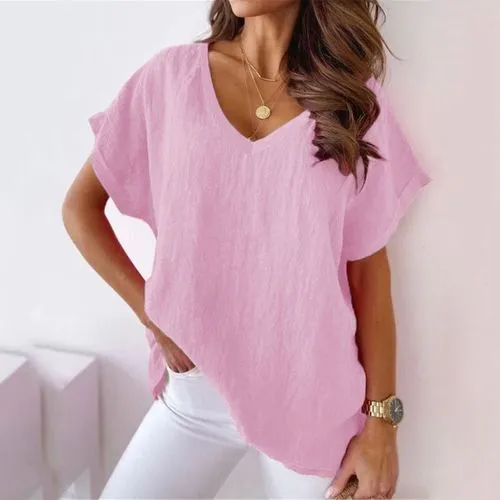 Women's T-shirt Short Sleeve T-Shirts Simple Style Solid Color