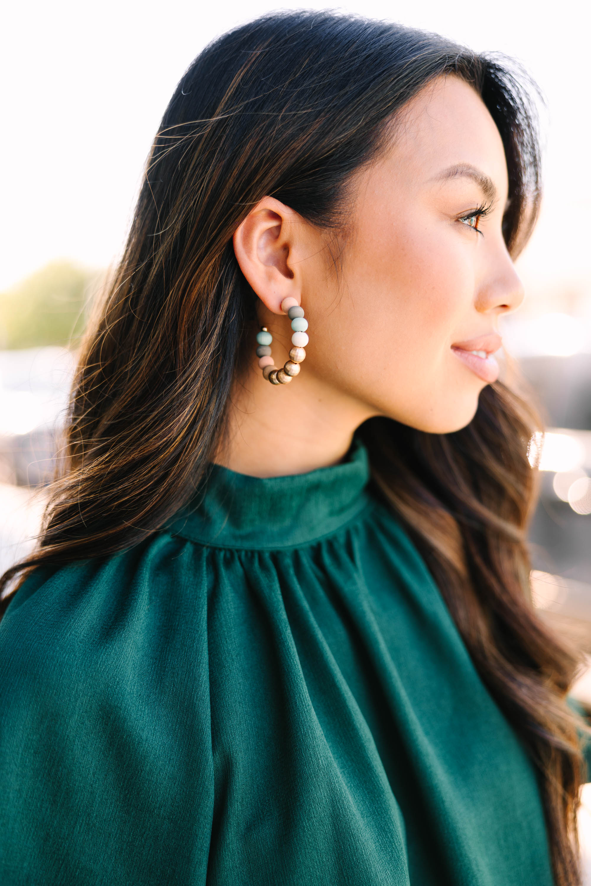 You've Got The Joy Mint Beaded Earrings